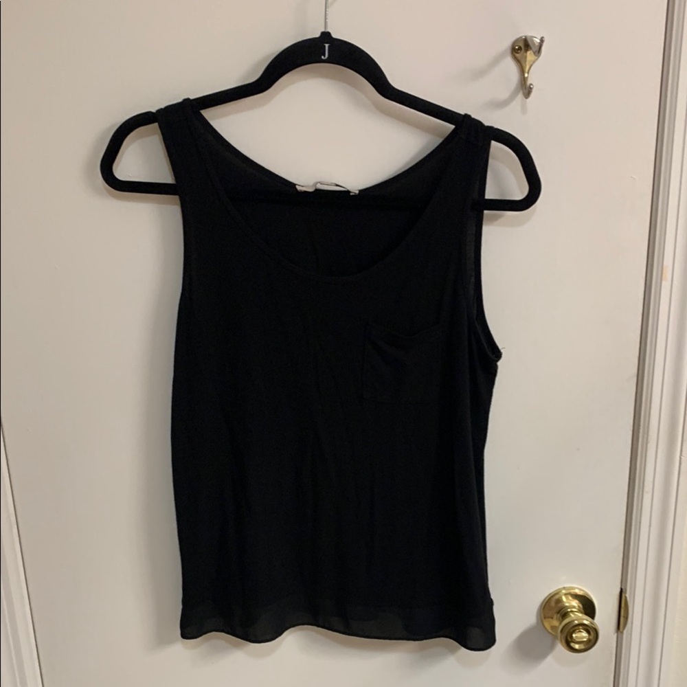 LOFT Black Sleeveless Tank Top